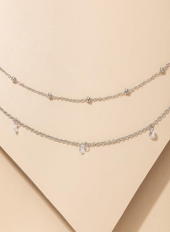 Fabme Women's Silver Waist ChainWaist - Stylish Saree Gold Plated Belly Chain Pearl Layered Body Hip Chain for the Waist Ladies Sexy Bikini Jewelry (26-42 In) - Image 3