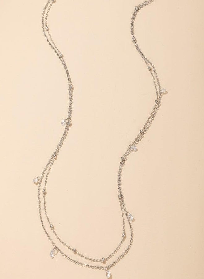 Fabme Women's Silver Waist ChainWaist - Stylish Saree Gold Plated Belly Chain Pearl Layered Body Hip Chain for the Waist Ladies Sexy Bikini Jewelry (26-42 In) - Image 5