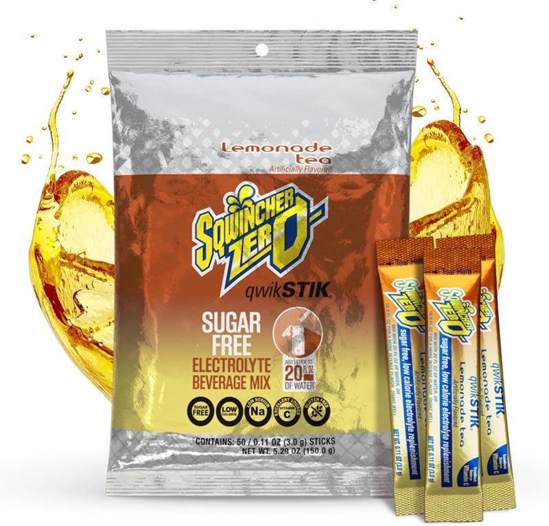 Sqwincher Zero Qwik Stik Sugar Free Lemonade Tea - Image 1