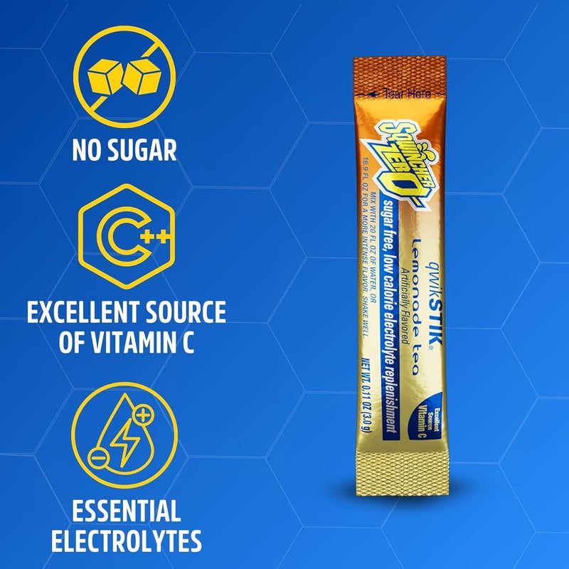 Sqwincher Zero Qwik Stik Sugar Free Lemonade Tea - Image 4