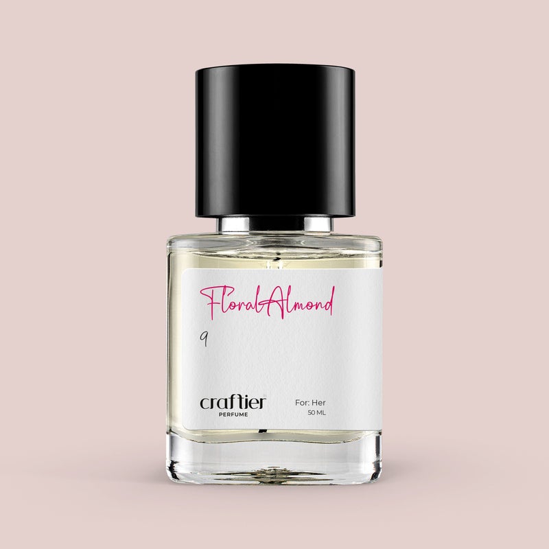 Craftier Perfume FLORAL ALMOND - Inspired of-GOOD GIRL, Eau De Parfum for Women - 50ml, Long Lasting Floral Fragrance Upto 8-12 Hrs, Travel Size Women's Perfume - Image 3