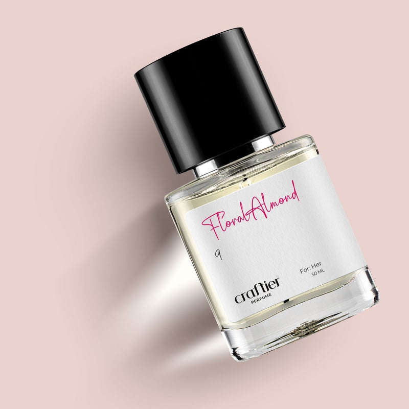 Craftier Perfume FLORAL ALMOND - Inspired of-GOOD GIRL, Eau De Parfum for Women - 50ml, Long Lasting Floral Fragrance Upto 8-12 Hrs, Travel Size Women's Perfume - Image 2