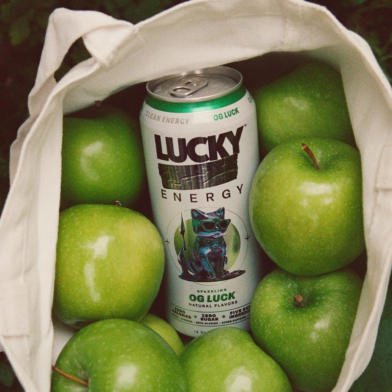 Lucky Energy Sugar Free Energy Drinks, OG Luck, 16oz Cans (12-Pack) Healthy, Zero Sugar Energy Drink with Maca, Ginseng, Beta-Alanine, Taurine & 200mg Caffeine - Image 5