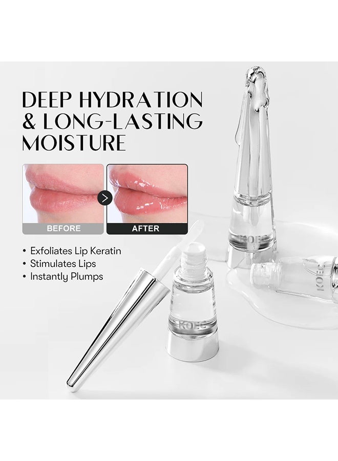 ك أو إي سي مكثف شفاه قوي، ملمع شفاف لزيادة الامتلاء فوراً ولامع، مكثف شفاه قوي، ملمع شفاه ريدل شوت، مرطب، شفاف، ملمع شفاه، خالٍ من العطور، مستحضرات تجميل كورية - Image 3