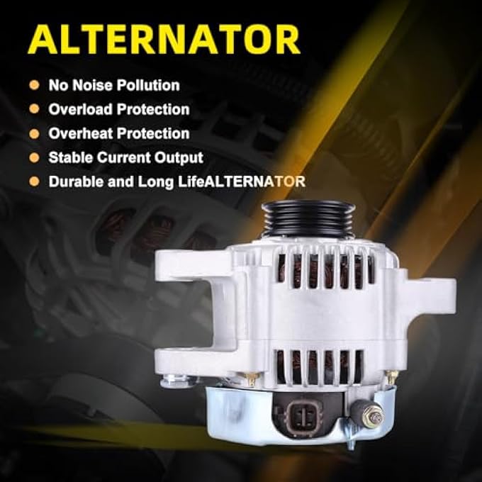 Katutude New Alternator Replacement for Toyota for Sienna V6 3.0L 1998 1999 2000 2001 2002 2003 High Output Car Electric Alternators Replace 7060-0A040 27060-0A040-84 27060-20090 - Image 2
