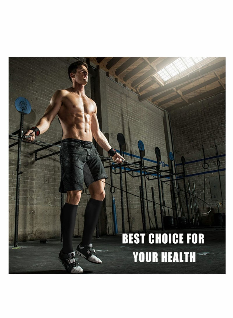 Captaintech Compression Socks, 4 Pairs for Women and Men, 20-30 mmHg is Best for Athletic, Travel, Running, Fitness, Reduce Calf Pain Faster Recovery L/XL - Image 3