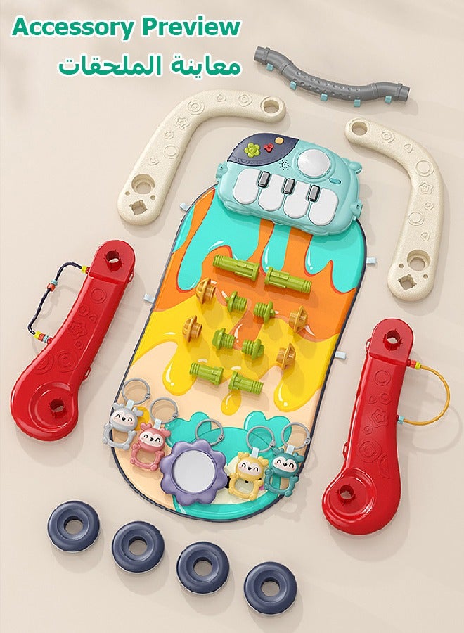 3 in 1 Baby Walker - Piano Fitness Rack - Built-in Music, Light - Adjustable Height - Help Baby Walk - Baby Car - Baby Gym