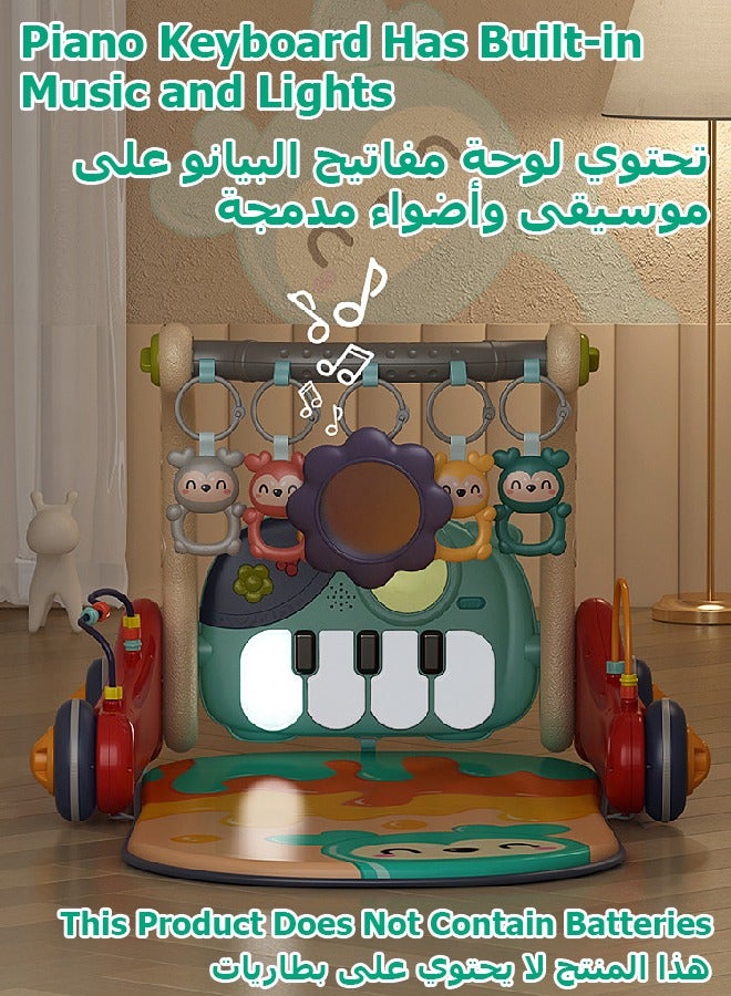 3 in 1 Baby Walker - Piano Fitness Rack - Built-in Music, Light - Adjustable Height - Help Baby Walk - Baby Car - Baby Gym