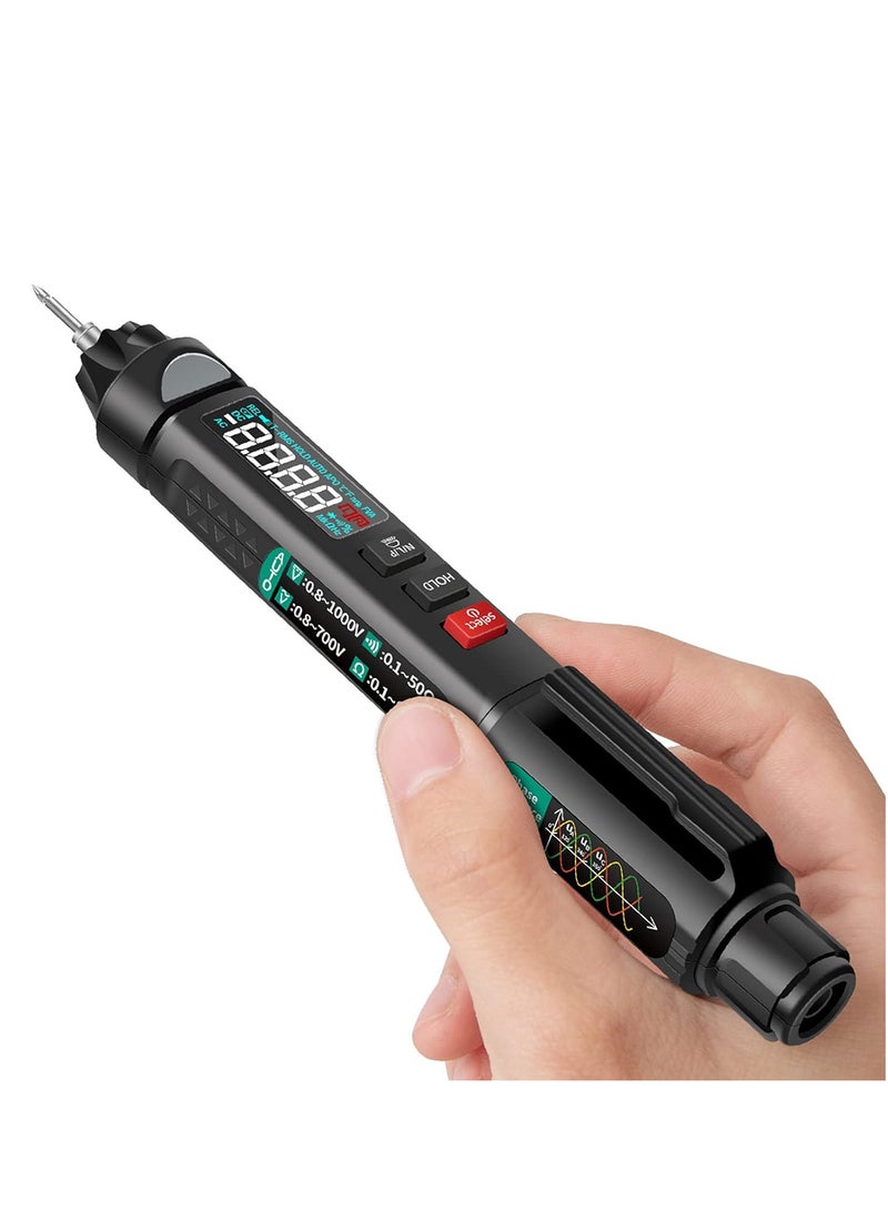 A3008 Pen Multimeter 6000 Counts Digital Multimeter Meter Tester with LCD Display Backlight Flashlight NCV Auto-off Multiple Accessories for Voltage Current Resistance Capacitance Diode  - Image 2