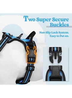 Rabbitgoo rabbitgoo Dog Harness Medium No Pull Pet Harness with 2 Leash Clips, Adjustable Soft Padded Pet Vest Harness, Reflective No-Choke with Easy Control Handle for Training or Walking  - Image 4
