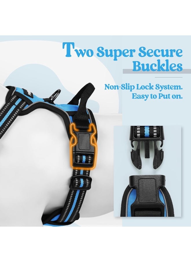 Rabbitgoo - rabbitgoo Dog Harness Medium No Pull Pet Harness with 2 Leash Clips, Adjustable Soft Padded Pet Vest Harness, Reflective No-Choke with Easy Control Handle for Training or Walking - Image 1