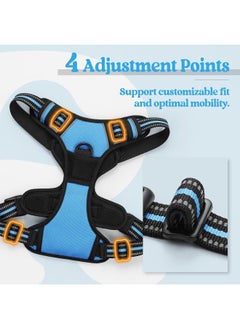 Rabbitgoo rabbitgoo Dog Harness Medium No Pull Pet Harness with 2 Leash Clips, Adjustable Soft Padded Pet Vest Harness, Reflective No-Choke with Easy Control Handle for Training or Walking  - Image 5