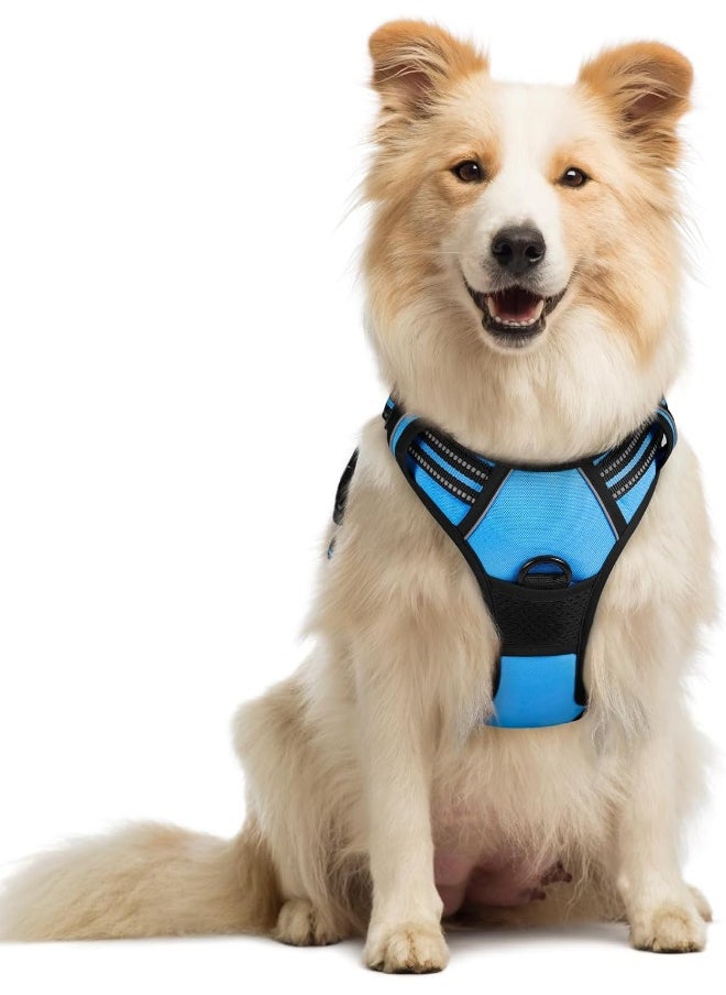 Rabbitgoo - rabbitgoo Dog Harness Medium No Pull Pet Harness with 2 Leash Clips, Adjustable Soft Padded Pet Vest Harness, Reflective No-Choke with Easy Control Handle for Training or Walking - Image 1