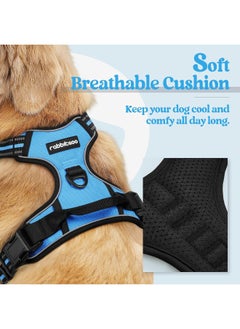 Rabbitgoo rabbitgoo Dog Harness Medium No Pull Pet Harness with 2 Leash Clips, Adjustable Soft Padded Pet Vest Harness, Reflective No-Choke with Easy Control Handle for Training or Walking  - Image 3