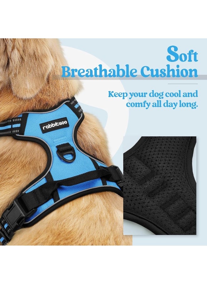 Rabbitgoo - rabbitgoo Dog Harness Medium No Pull Pet Harness with 2 Leash Clips, Adjustable Soft Padded Pet Vest Harness, Reflective No-Choke with Easy Control Handle for Training or Walking - Image 1