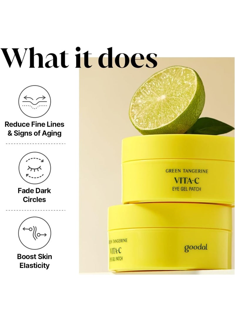 لصقات العين بفيتامين سي بنكهة اليوسفي الأخضر من غودال - 60 لصقة - أقنعة جل مرطبة للعينين المتعبتين والمنتفختين، منتجات العناية بالبشرة الكورية، بشرة نضرة، أساسيات العناية اليومية - Image 3