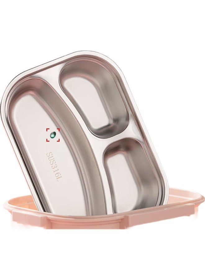 GRASEY Guangyi 316 Stainless Steel Lunch Box For Elementary School Students And Office Workers, 3-Compartment Bento Box With Utensils, Soup Bowl And Bag Gy7406 - Image 2