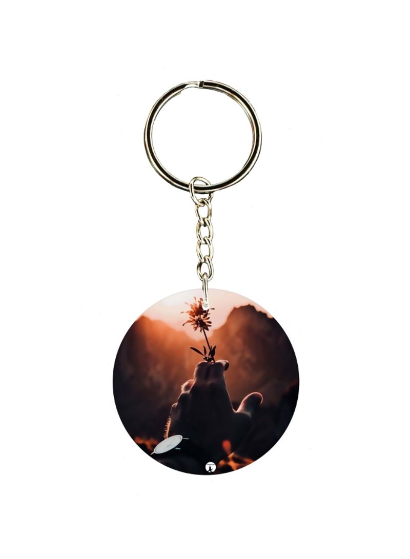 Flower Printed Keychain