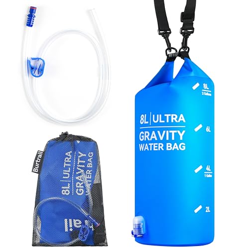 Burtrail Ultra Gravity Water Bag, Compatible with Water Filter & Water Filtration System, Gravity Water Filter Bag for Camping Hiking Backpacking, Portable Foldable Hangable Design(8L/2Gal) - Image 1