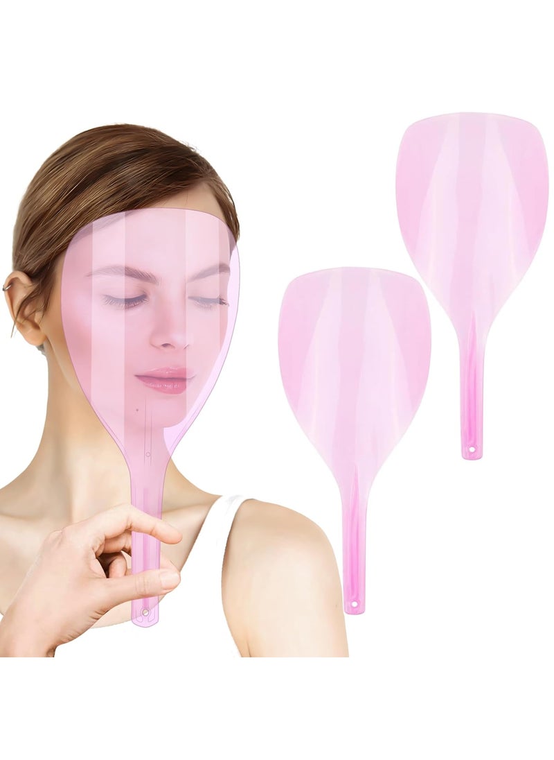 AUEAR - AUEAR Pro Barber Hair Cutting Shield - Pink Hairspray Hairdressing Mask, Water Proof Plastic Reusable Eye and Makeup Protector for Hair Stylists (2 PCS, 12.7 x 5.9) - Image 1