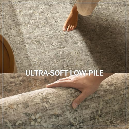 palohom Washable Kitchen Rug Runners for Hallways: 2'x6' Bedroom Runner Rug Non Slip Low-Pile Stain Resistant Soft Indoor Floor Carpet Runner for Indoor Entryway Hallways Kitchen Laundry Room Farmhouse - Image 4