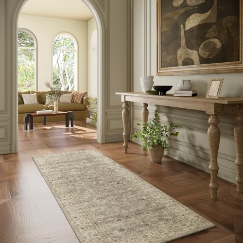 palohom Washable Kitchen Rug Runners for Hallways: 2'x6' Bedroom Runner Rug Non Slip Low-Pile Stain Resistant Soft Indoor Floor Carpet Runner for Indoor Entryway Hallways Kitchen Laundry Room Farmhouse - Image 5