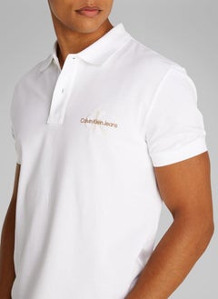 Calvin Klein Jeans Monologo Short Sleeve Polo  - Image 3