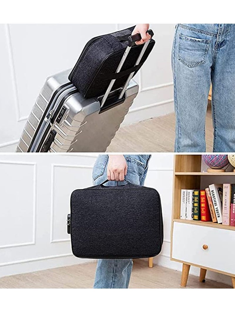 Cool Baby - COOLBABY Document Storage Bag - Document Organizer - Home Office Travel Security Bag with Lock, Multipurpose Document Storage Bag for Laptop, Contracts, Passports, Certificates - Image 1