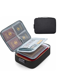 COOLBABY Document Storage Bag - Document Organizer - Home Office Travel Security Bag with Lock, Multipurpose Document Storage Bag for Laptop, Contracts, Passports, Certificates