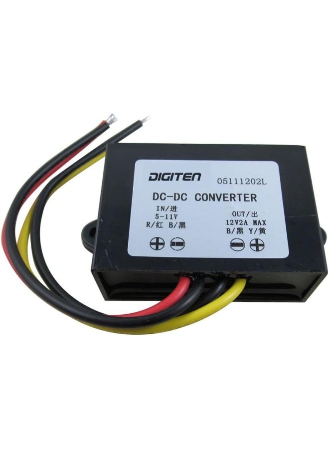 DIGITEN DC 6V 5-11V to 12V 2A Step up Converter Regulator Waterproof Boost Power Module - Image 1