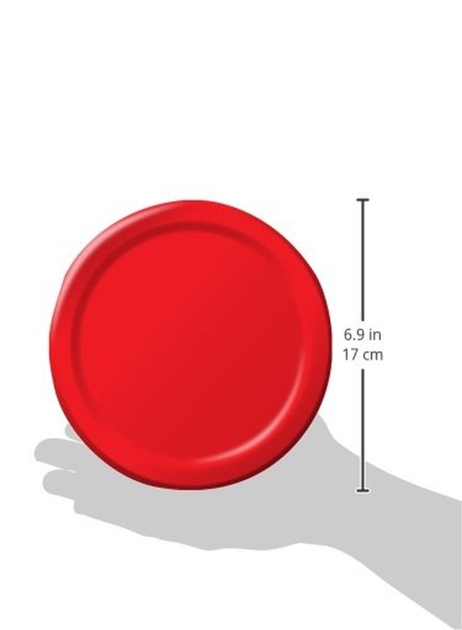 CREATIVE CONVERTING Classic Red, 7" Round Luncheon Plate, 24 ct - Image 3