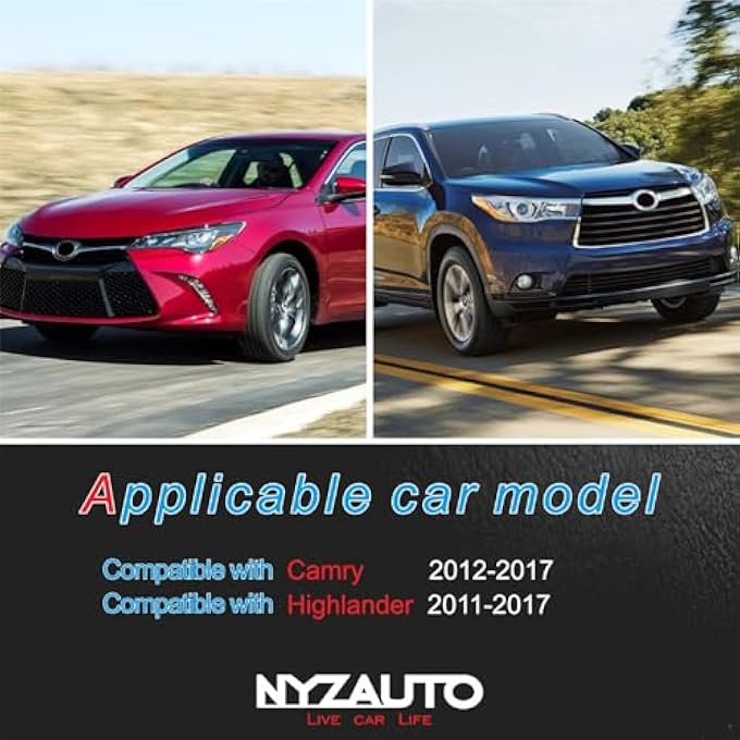 NYZAUTO Anti-Slip Performance Foot Pedal Pads kit Compatible with Camry 2012-2017 & Highlander 2011-2017,Auto No Drilling Aluminum Brake and Gas Accelerator Pedal Covers -Silver - Image 4