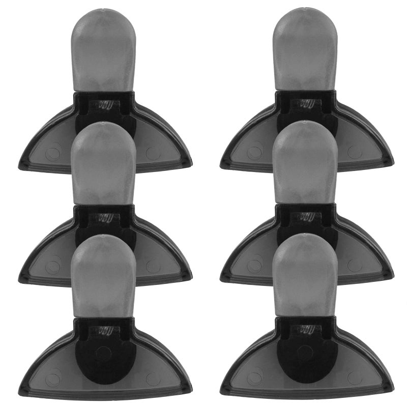 COOK WITH COLOR COOK WITH COLOR Bag Clip with Magnet Chip Bag Clip Sealing Food Clips Plastic Clips for Food and Kitchen Storage Chip Clip and Snack Bag Clips 6 Pack Gray 