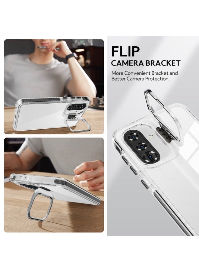 عام غطاء سامسونج جالكسي A36/A56-5G - تصميم فائق الرقة مقاوم للسقوط وبصمات الأصابع مع حماية فتحة الكاميرا وحامل قائم - Image 2