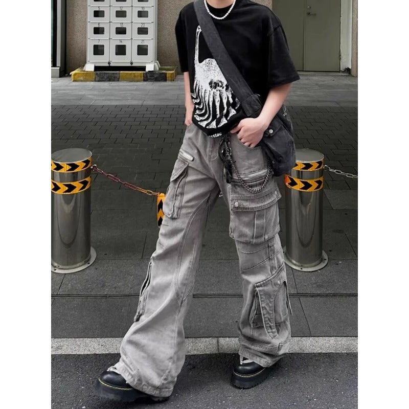 Unisex Classic Denim Jeans Loose Fit Daily Outdoor Wear - Image 2