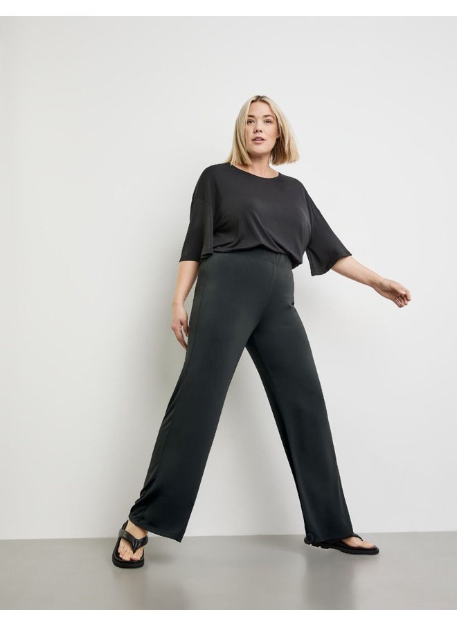 Samoon Slinky Wide Leg Trousers  - Image 3