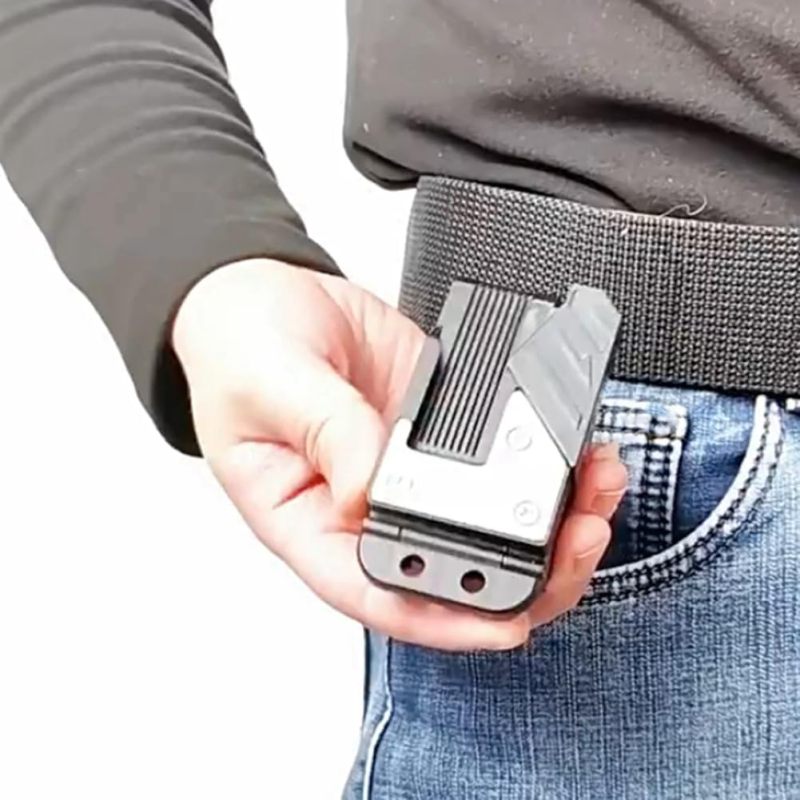 Black Tape Measure Holder - Secure Snap-On Design Belt Clip Holder for Construction Workers, DIY Enthusiasts and Daily Tool Use - Image 5