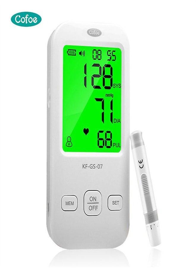 Cofoe - Blood Glucose Test Kit, Blood Glucose Monitoring System Glucometer Blood Glucose Meter Blood Glucose Test Kit With 50pc Blood Glucose Test Strips - Image 1
