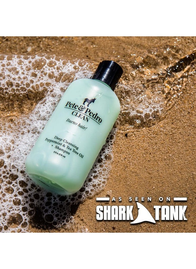 Pete & Pedro - Clean Shampoo Deep Cleansing Tea Tree Oil And Peppermint Daily Cleaning Shampoo For Men & Women As Seen On Shark Tank 8.5 Oz. - Image 1
