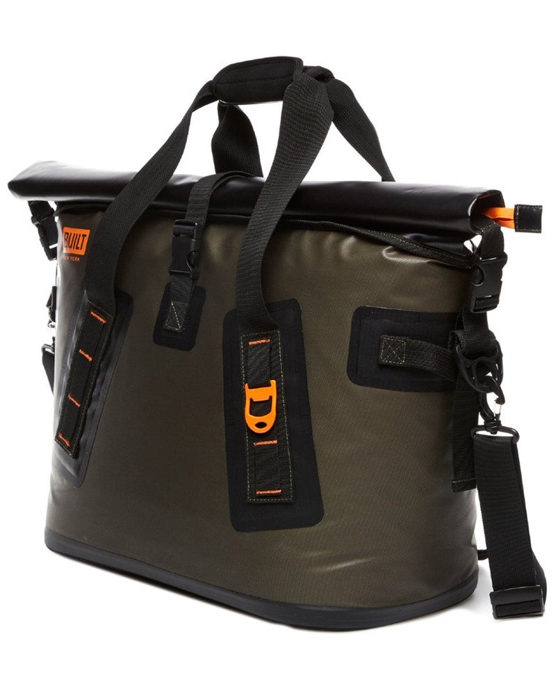 BUILT Large Welded Soft Portable Cooler with Wide Mouth Opening  Insulated and LeakProof Olive 5213958