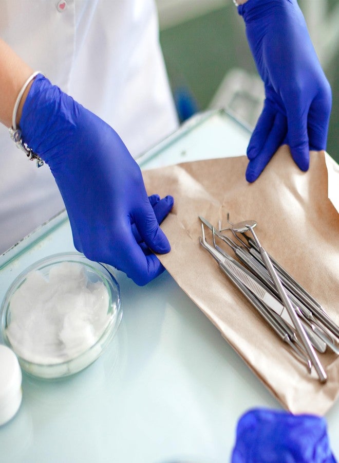 Eagle FineTOUGH Lightweight Disposable Nitrile Gloves 2.6mil Delta Zero™ Verified Textured Fingertips Box of 200 (Indigo-Medium) - Image 2