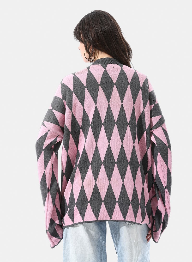 Andora Argyle Relaxed Fit Slip On Pullover - Image 3