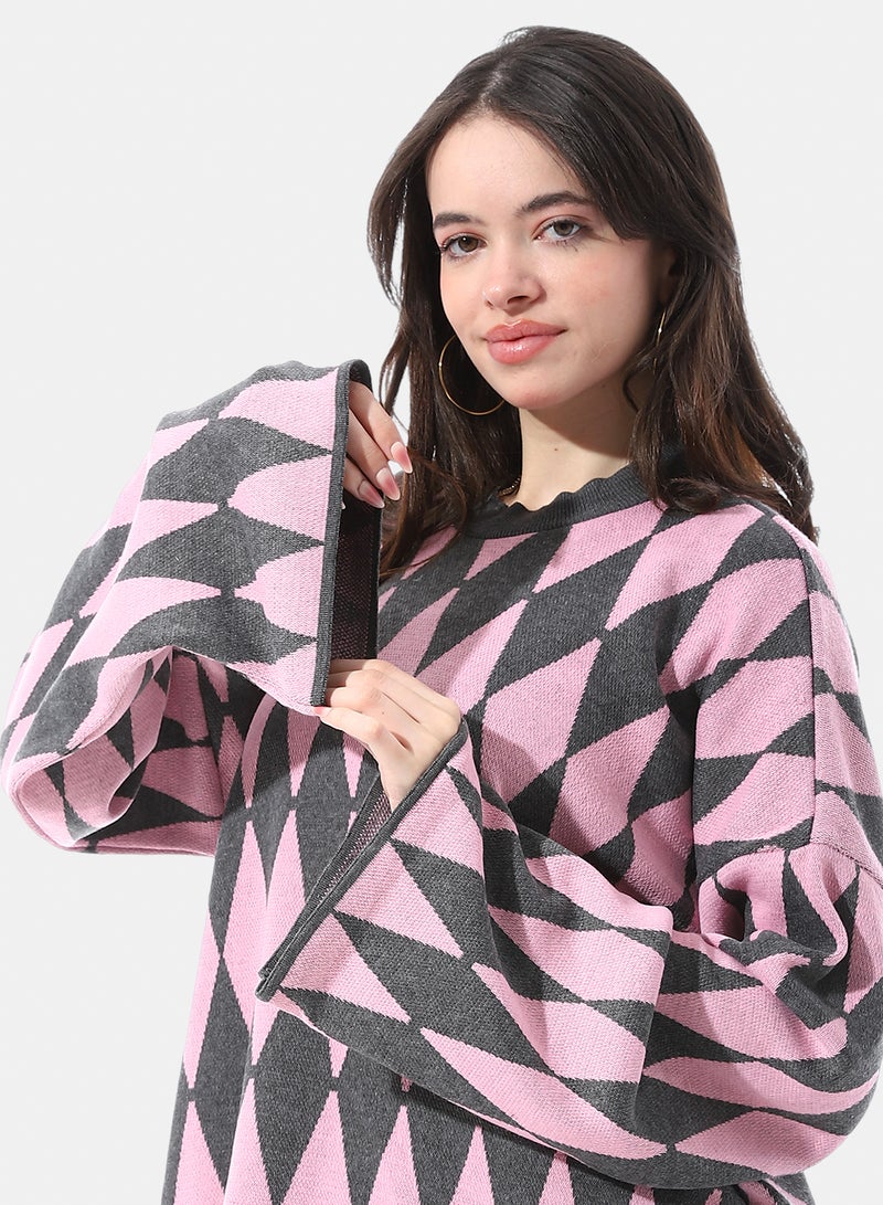 Andora Argyle Relaxed Fit Slip On Pullover - Image 4