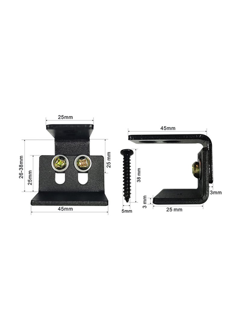 Y&D Sliding Barn Door Hardware Track Kit Carbon Steel Flat System Closet Rail for Single with Screws  - Image 2