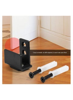 Y&D Sliding Barn Door Hardware Track Kit Carbon Steel Flat System Closet Rail for Single with Screws  - Image 4