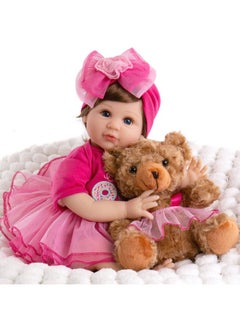 Aori Lifelike Reborn Baby Doll22 Inch Realistic Newborn Baby Girl Dollsreal Looking Handmade Poseable Weighted Vinyl Toddler Gift For Kids Viola  - Image 1