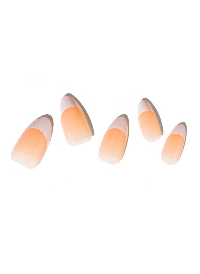 loca Acrylic Nails A4-Almond Shape natural french - Image 2