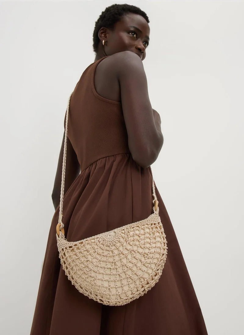 ماتلان Natural Crochet Crossbody Bag