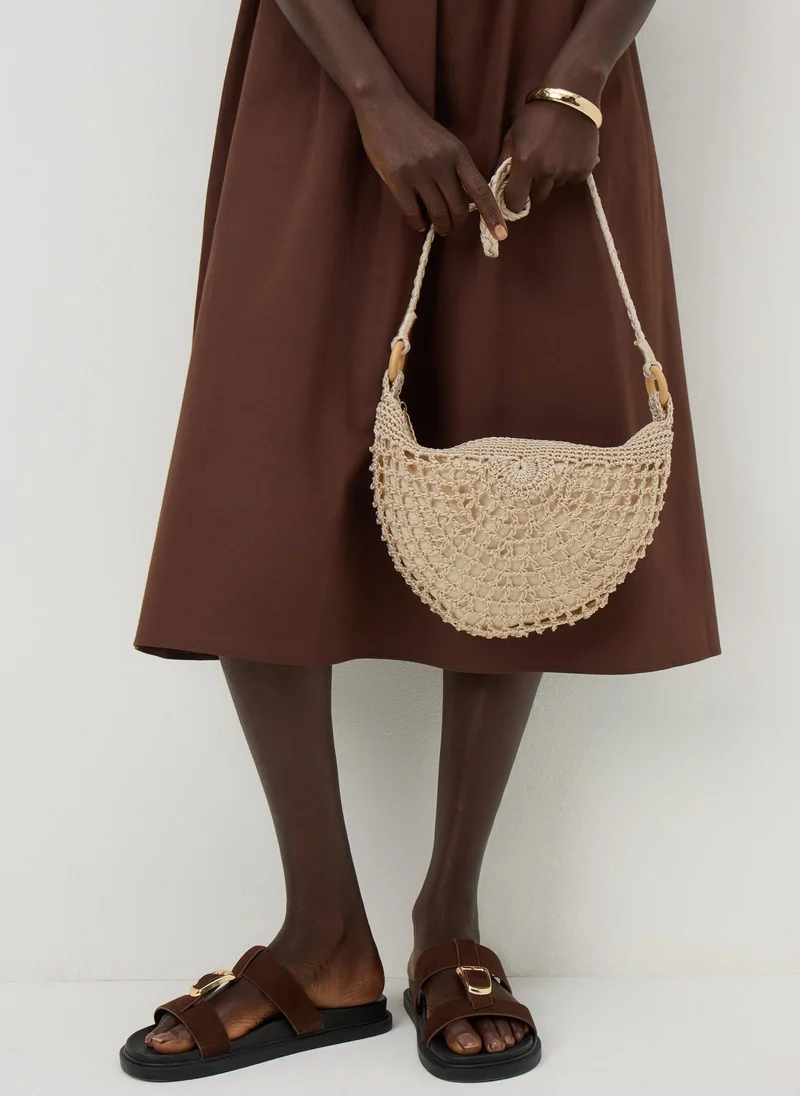 ماتلان Natural Crochet Crossbody Bag
