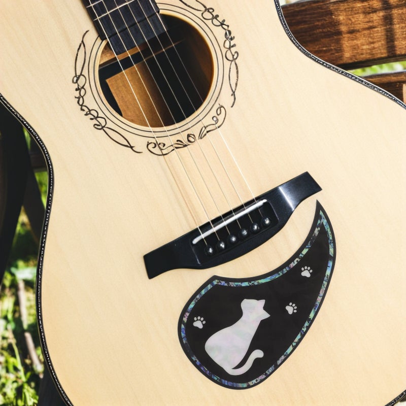 Acoustic Guitar Pickguard: Acoustic Guitar Pickguard Decorative - Cat Paw Design Scratch Plate Protector For Folk & Electric Instruments - Image 4